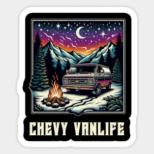 Classic Chevy vanlife Sticker